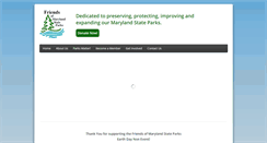 Desktop Screenshot of friendsofmdparks.org
