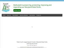 Tablet Screenshot of friendsofmdparks.org